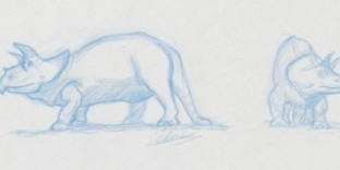 Apprendre dessiner dinosaure triceratops