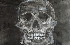 Peinture de crâne humain