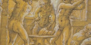 Giorgio Vasari (1511-1574), La Forge de Vulcain ou Thétis dans la forge de Vulcain (détail), département des Arts graphiques, musée du Louvre