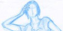 Dessin au crayon croquis de mode stylisme © Fabien Lesbordes dessinateur Vectanim 2011