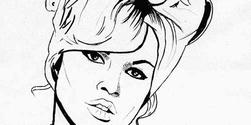 Portrait illustration portrait en noir et blanc Portrait illustration portrait en noir et blanc