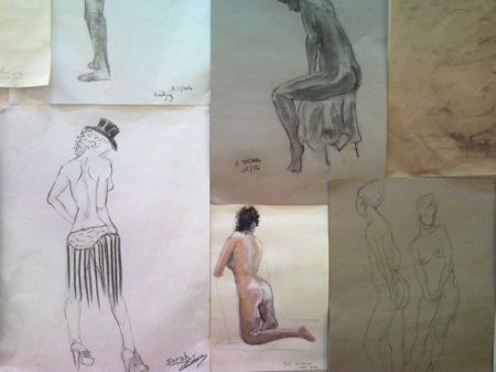 Aperçu de l'exposition nu artistique croquis femmes dénudées