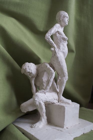 Statuette terracotta le couple