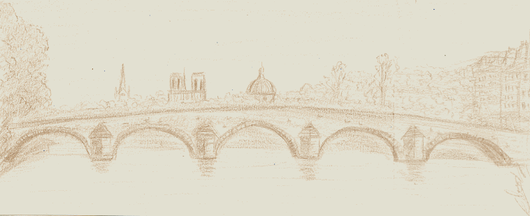 Composition Le pont royal de Paris dessinateur Vectanim 2011