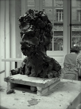 Esquisse sculpture de portrait Frederico de 3/4 gauche