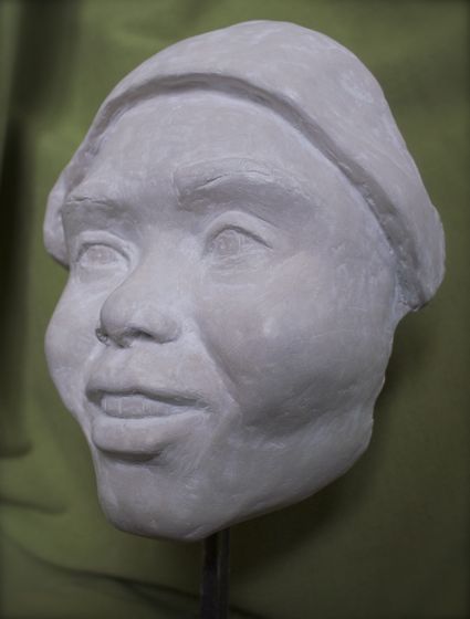 Statue chinoise le visage